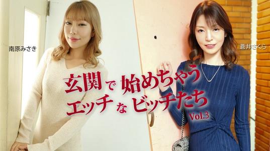 HEYZO-3943 [BT](無碼) 玄関で始めちゃうエッチなビッチたちVol.3 – 蒼井さくら – 南原みさき